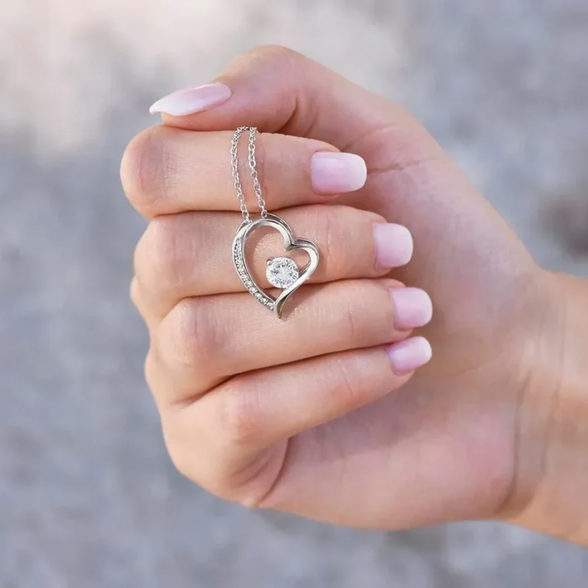 "Para La Mujer De Mi Vida" Collar Corazón Para Siempre